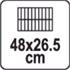 CHARCOAL GRILL WITH SHELF 48X26,5CM