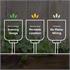 Crown Solar Stake Lights   Pack of 6