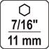 ARBOR FOR HOLE SAWS 19 29MM HEX 1/2