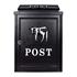 PostPlus Traditional Cow Diecast Post Box   Black