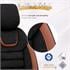 Premium Suede Leather Car Seat Covers ICONIC LINE   Black Tan For Toyota AVENSIS Saloon 2009 Onwards