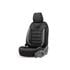 Premium Suede Leather Car Seat Covers ICONIC LINE   Black Grey For Citroen BERLINGO 2018 Onwards