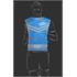 Runnin Vest w Reflector Blue Size L XL