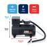 Tyre Inflator   12V   Compact Compressor with Gauge   0 250 PSI