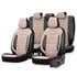 Premium Leather Car Seat Covers INSPIRE SERIES   Beige Black For Mitsubishi OUTLANDER 2003 2006