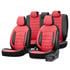 Premium Leather Car Seat Covers INSPIRE SERIES   Red Black For Dacia DOKKER Pickup 2018 Onwards