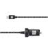 Juku Car Charger 1.2M uSB C Cable 12W (2.4A)   Power LED, Black & White Braided