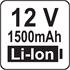 BATTERY 12V 1,5AH LI ION
