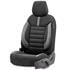 Premium Lacoste Leather Car Seat Covers LIMITED SERIES   Black Grey For Alfa Romeo GIULIETTA 2010 Onwards