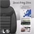 Premium Cotton Leather Car Seat Covers LINE SERIES   Black Grey For Mitsubishi MIRAGE Hatchback 1991 2003