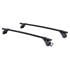 La Prealpina LP47 black steel square Roof Bars for Opel Grandland X 2017 Onwards Without Roof Rails