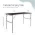 Camping Table with Adjustable Legs   120x60x70cm