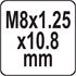 WIRE THREADS M8x1.25x10.8MM