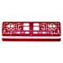 Metallic Red Number Plate Holder