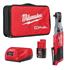 Milwaukee M12 Fuel 3/8" Cordless Ratchet Kit with 1x2.0Ah Battery