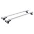 Nordrive Helio silver aluminium aero Roof Bars for Opel Frontera 2024 Onwards, with Solid Roof Rails