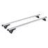 Nordrive Helio silver aluminium aero Roof Bars for Mitsubishi Outlander III Van 2013 Onwards With Solid Roof Rails