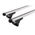 Nordrive Helio silver aluminium aero Roof Bars for Fiat PANDA 2012 Onwards, with Solid Roof Rails