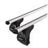 Nordrive Helio Silver Aluminium Roof Bars Set for Mitsubishi OUTLANDER III Van 2013 to 2021