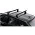 Complete set of silver aluminium roof bars for cars with raised rails, supplied with locks and keys.