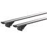 Nordrive Silenzio silver aluminium wing Roof Bars for Hyundai Atos 1998 2007 With Raised Roof Rails