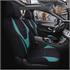 Boost Premium Cotton Leather Car Seat Covers   Black and Turquoise For Nissan ALMERA Mk II Saloon 2000 2006