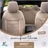 Premium Fabric Car Seat Covers COMFORTLINE   Beige For Volvo C40 2021 Onwards