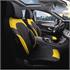 Progressive Artificial Leather Car Seat Covers   Black and Yellow For Nissan ALMERA Mk II Saloon 2000 2006