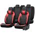 Premium Linen Car Seat Covers VOYAGER SERIES with 2 Neck Pillows   Red Black For Vauxhall MERIVA 2003 2010