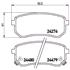 Brembo Rear Brake Pads (Full set for Rear Axle)   P30033