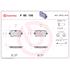 Brembo Rear Brake Pads (Full set for Rear Axle)   P85150