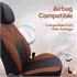 Pangea Artificial Leather Car Seat Covers   Black and Tobacco For Nissan ALMERA Mk II Saloon 2000 2006