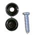 Number Plate Caps & Screws   Black   Pack of 50