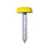 Wot Nots Number Plate Plastic Top Screw   Yellow   Pack Of 2