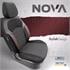 Premium Lacoste Leather Car Seat Covers NOVA SERIES   Black Red
