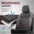 Premium Lacoste Leather Car Seat Covers NOVA SERIES   Black Red For Mercedes CITAN Box Body/MPV 2021 Onwards