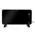 Smart Glass Panel Heater Black 1500W