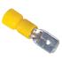 Pearl Wiring Connectors   Yellow   Male 250   6.3mm   Pack of 50