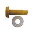 Wot Nots Number Plate Plastic Nut & Screw   Yellow
