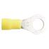 Wot Nots Wiring Connectors   Yellow   Ring   8mm   Pack of 2