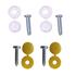 Wot Nots Number Plate Caps & Screws   White & Yellow   Pack Of 4