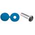 Wot Nots Number Plate Security Screws & Caps   Blue