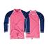 MDNS Bi Colour UPF 50 Baby's Long Sleeve Rashvest   Pink and Navy   Size 4 L