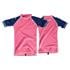MDNS Bi Colour UPF 50 Youth Short Sleeve Rashvest   Pink and Navy   Size 12 L