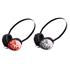 2 Sets of Creative Labs Lightweight Sport Headphones   Black and Red