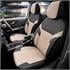 Premium Jacquard Leather Car Seat Covers REFLECT LINE   Black Beige For Peugeot RIFTER 2018 Onwards