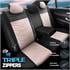 Premium Jacquard Leather Car Seat Covers REFLECT LINE   Black Beige For Toyota bZ4X 2021 Onwards