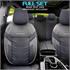 Premium Jacquard Leather Car Seat Covers REFLECT LINE   Black Blue For Audi 80 Avant 1991 1996   Not for S Line Seats