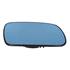 Right Blue Mirror Glass (not heated) & Holder for PEUGEOT 407 SW, 2004 2010