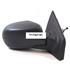 Right Wing Mirror (manual, black cover, temp. sensor) for RENAULT CLIO III, 2009 2012